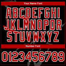 Laden Sie das Bild in den Galerie-Viewer, Custom Black Red-White 3D Pattern Design Lightning Authentic Baseball Jersey