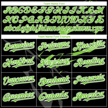 Charger l'image dans la galerie, Custom Black Neon Green-White 3D Pattern Design Lightning Authentic Baseball Jersey