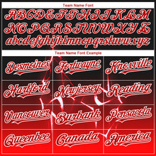 Charger l'image dans la galerie, Custom Black Red-White 3D Pattern Design Lightning Authentic Baseball Jersey