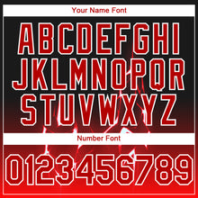 Charger l'image dans la galerie, Custom Black Red-White 3D Pattern Design Lightning Authentic Baseball Jersey