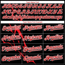 Charger l'image dans la galerie, Custom Black Red-White 3D Pattern Design Lightning Authentic Baseball Jersey