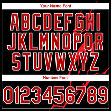 Charger l'image dans la galerie, Custom Black Red-White 3D Pattern Design Lightning Authentic Baseball Jersey