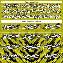 Load image into Gallery viewer, Custom Olive White-Black 3D Pattern Design Abstract Arrow Authentic Baseball Jersey