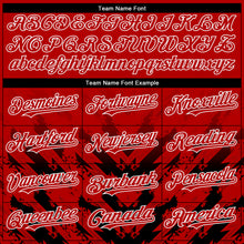 Load image into Gallery viewer, Custom Red Black-White 3D Pattern Design Abstract Arrow Authentic Baseball Jersey