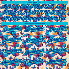 Загрузить изображение в средство просмотра галереи, Custom Cream Royal-Lakes Blue 3D Pattern Design Animal Butterfly Authentic Baseball Jersey