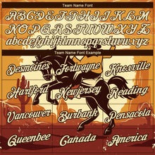 Загрузить изображение в средство просмотра галереи, Custom Orange City Cream-Brown 3D Pattern Design Cowboy Rodeo Performance T-Shirt