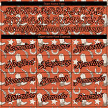 Load image into Gallery viewer, Custom Texas Orange Black 3D Pattern Design Cowboy Accessory Performance T-Shirt