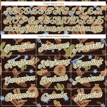 Загрузить изображение в средство просмотра галереи, Custom Brown Vegas Gold-White 3D Pattern Design Cowboy Accessory Performance T-Shirt