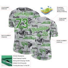 Load image into Gallery viewer, Custom White Aurora Green 3D Pattern Design Cowboy Rodeo Performance T-Shirt