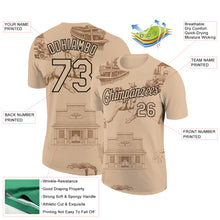 Load image into Gallery viewer, Custom City Cream Black 3D Pattern Design Cowboy Rodeo Performance T-Shirt