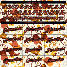 Laden Sie das Bild in den Galerie-Viewer, Custom Cream Crimson-Black 3D Pattern Design Cowboy Accessory Performance T-Shirt