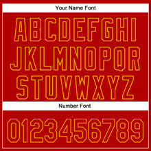 Laden Sie das Bild in den Galerie-Viewer, Custom Red Gold 3D Pattern Design Rave Funny Monster Authentic Baseball Jersey