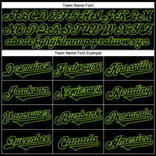 Laden Sie das Bild in den Galerie-Viewer, Custom Black Neon Green 3D Pattern Design Rave Monster Authentic Baseball Jersey