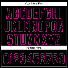 Laden Sie das Bild in den Galerie-Viewer, Custom Black Deep Pink 3D Pattern Design Rave Monster Authentic Baseball Jersey