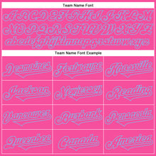 Laden Sie das Bild in den Galerie-Viewer, Custom Pink Light Blue 3D Pattern Design Rave Halloween Pumpkin Authentic Baseball Jersey