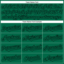 Laden Sie das Bild in den Galerie-Viewer, Custom Kelly Green Black 3D Pattern Design Rave Halloween Pumpkin Authentic Baseball Jersey