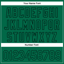 Laden Sie das Bild in den Galerie-Viewer, Custom Kelly Green Black 3D Pattern Design Rave Halloween Pumpkin Authentic Baseball Jersey