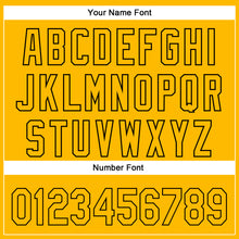 Laden Sie das Bild in den Galerie-Viewer, Custom Gold Black 3D Pattern Design Rave Halloween Pumpkin Authentic Baseball Jersey