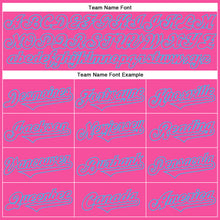 Laden Sie das Bild in den Galerie-Viewer, Custom Pink Sky Blue 3D Pattern Design Rave Halloween Pumpkin Authentic Baseball Jersey