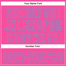 Laden Sie das Bild in den Galerie-Viewer, Custom Pink Sky Blue 3D Pattern Design Rave Halloween Pumpkin Authentic Baseball Jersey