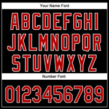 Load image into Gallery viewer, Custom Black Red-White 3D Pattern Design Gothic Style Authentic Baseball Jersey