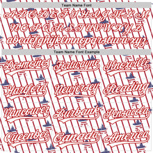 Загрузить изображение в средство просмотра галереи, Custom White Red 3D American Spirit American Flag And Stars Authentic Baseball Jersey