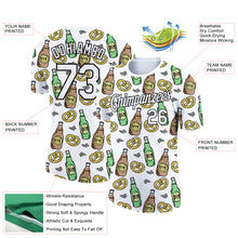 Load image into Gallery viewer, Custom White Black 3D Pattern Design Oktoberfest Beer Festival Performance T-Shirt