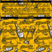 Load image into Gallery viewer, Custom Gold Black 3D Pattern Design Oktoberfest Beer Festival Performance T-Shirt