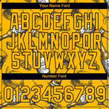 Load image into Gallery viewer, Custom Gold Black 3D Pattern Design Oktoberfest Beer Festival Performance T-Shirt