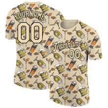 Load image into Gallery viewer, Custom City Cream Black 3D Pattern Design Oktoberfest Beer Festival Performance T-Shirt