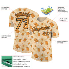 Загрузить изображение в средство просмотра галереи, Custom Vegas Gold Bay Orange-Black 3D Pattern Design Beer Performance T-Shirt
