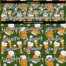 Load image into Gallery viewer, Custom Green White-Black 3D Pattern Design Beer Performance T-Shirt