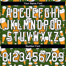 Load image into Gallery viewer, Custom Green White-Black 3D Pattern Design Beer Performance T-Shirt