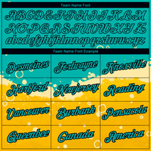 Загрузить изображение в средство просмотра галереи, Custom Aqua Yellow-Black 3D Pattern Design Beer Performance T-Shirt