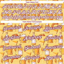 Load image into Gallery viewer, Custom Yellow White-Crimson 3D Pattern Design Oktoberfest Beer Festival Performance T-Shirt
