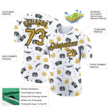 Load image into Gallery viewer, Custom White Old Gold-Black 3D Pattern Design Beer Oktoberfest Performance T-Shirt