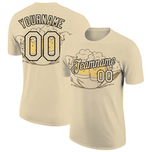 Load image into Gallery viewer, Custom City Cream Black 3D Pattern Design Oktoberfest Beer Festival Performance T-Shirt