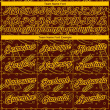 Загрузить изображение в средство просмотра галереи, Custom Brown Yellow 3D Pattern Design Oktoberfest Beer Festival Performance T-Shirt