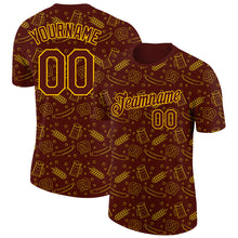 Загрузить изображение в средство просмотра галереи, Custom Brown Yellow 3D Pattern Design Oktoberfest Beer Festival Performance T-Shirt