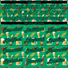 Load image into Gallery viewer, Custom Grass Green Black 3D Pattern Design Oktoberfest Beer Festival Performance T-Shirt