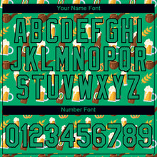 Load image into Gallery viewer, Custom Grass Green Black 3D Pattern Design Oktoberfest Beer Festival Performance T-Shirt
