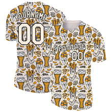 Load image into Gallery viewer, Custom Cream Black 3D Pattern Design Oktoberfest Beer Festival Performance T-Shirt