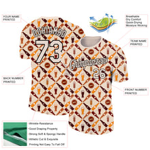 Load image into Gallery viewer, Custom Cream Black 3D Pattern Design Oktoberfest Beer Festival Performance T-Shirt