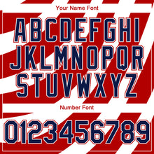 Загрузить изображение в средство просмотра галереи, Custom White Navy-Red 3D American Flag Authentic Baseball Jersey
