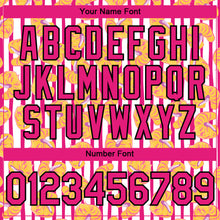 Загрузить изображение в средство просмотра галереи, Custom White Hot Pink-Black 3D Pattern Design Tropical Anthurium Flower Authentic Baseball Jersey