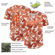 Загрузить изображение в средство просмотра галереи, Custom White Orange 3D Pattern Design Tropical Anthurium Flower Authentic Baseball Jersey