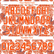 Загрузить изображение в средство просмотра галереи, Custom White Orange 3D Pattern Design Tropical Anthurium Flower Authentic Baseball Jersey