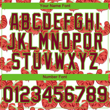 Загрузить изображение в средство просмотра галереи, Custom White Maroon-Aurora Green 3D Pattern Design Tropical Anthurium Flower Authentic Baseball Jersey