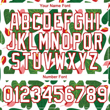 Загрузить изображение в средство просмотра галереи, Custom White Red 3D Pattern Design Tropical Anthurium Flower Authentic Baseball Jersey