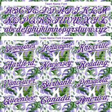 Загрузить изображение в средство просмотра галереи, Custom White Purple 3D Pattern Design Tropical Monstera Authentic Baseball Jersey